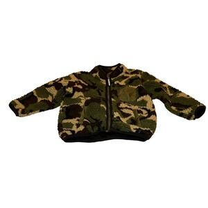 Kids Size 3T Camouflage Fleece Jacket Cozy Warm Zip Up Outerwear